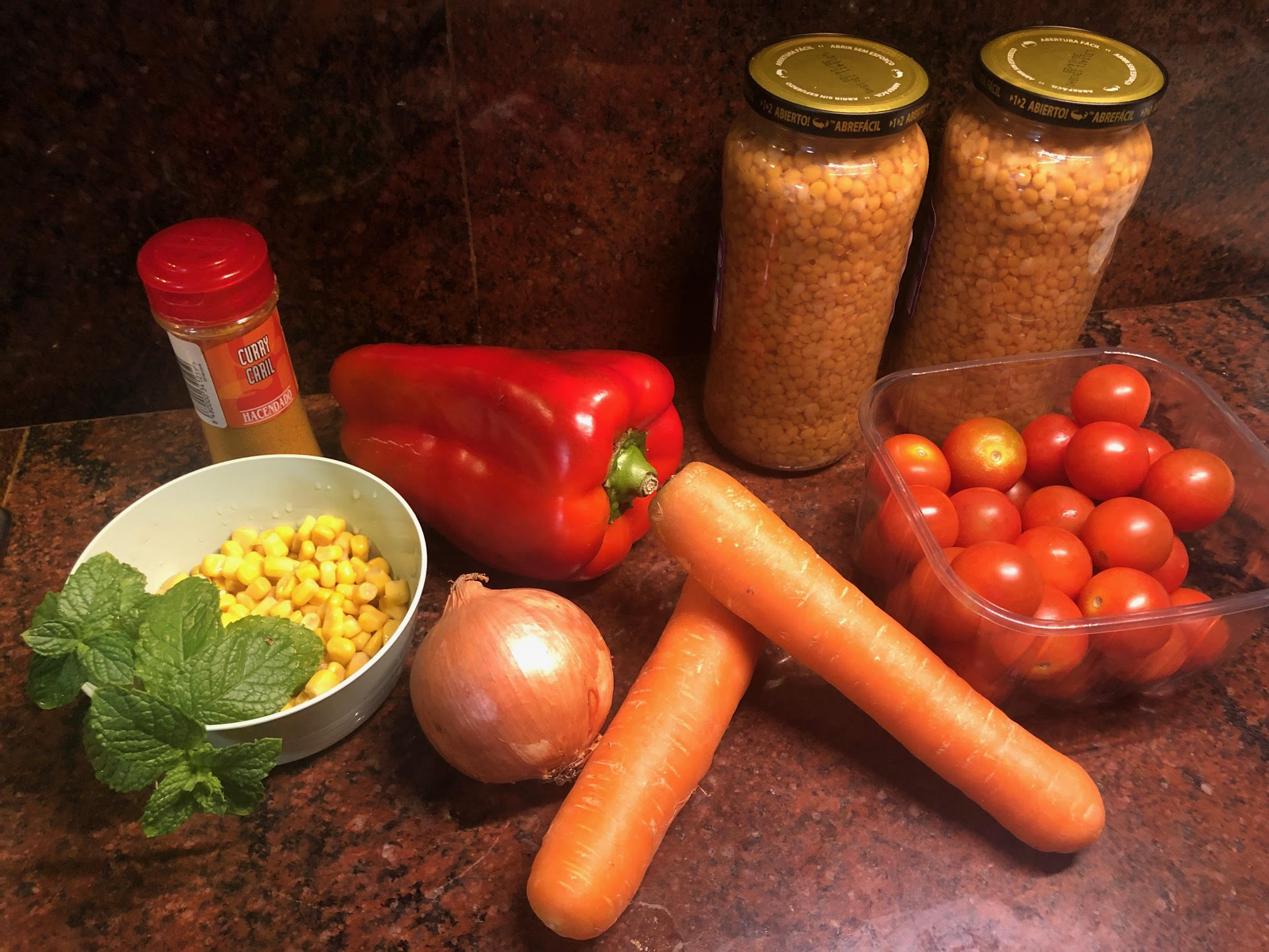 Ingredientes para nuestro Tabulè de lentejas